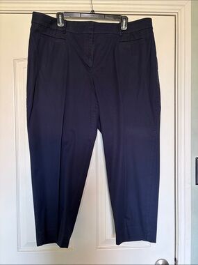 Talbots Women's Navy The Perfect Crop Curvy Pants 18w